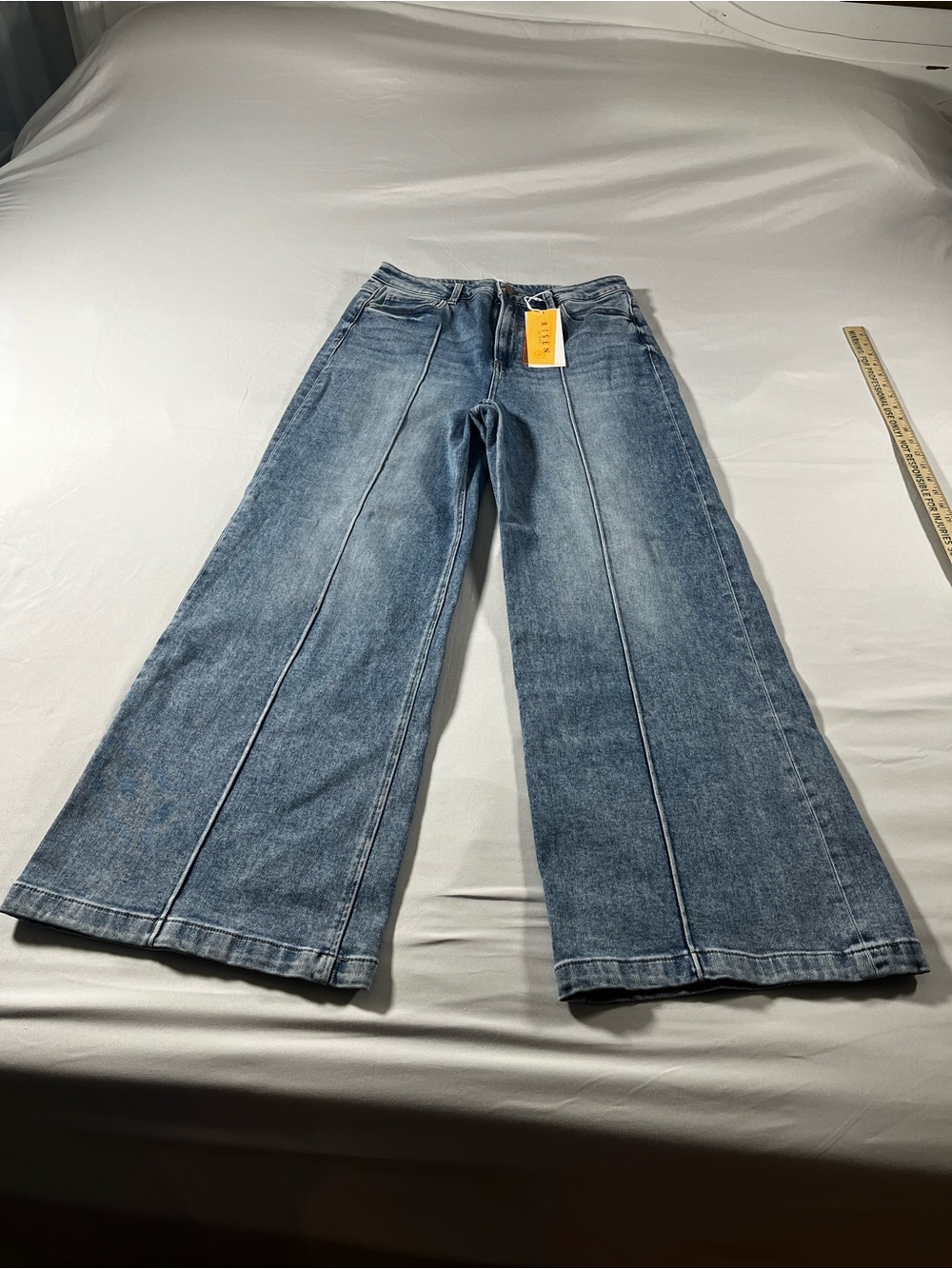 Risen Los Angeles NWT Wide Leg Blue Jeans Size 13/31